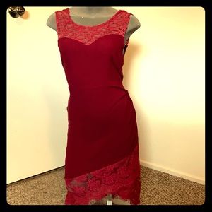 Maroon lace dress